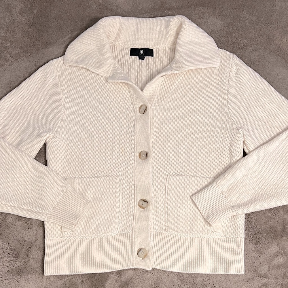 Banana Republic Off-White Knit Cardigan